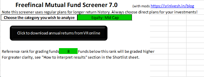 Fund Screener - Initial Inputs